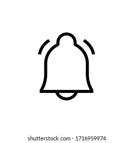 Bell notification line icon vector illustration