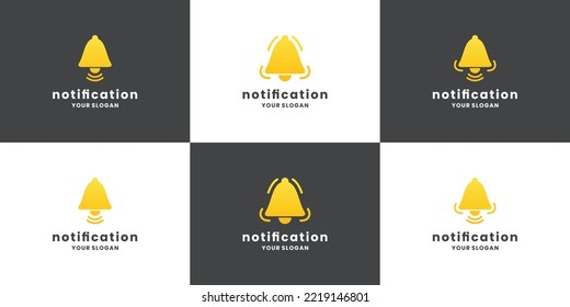 bell notification logo design collection. set icon notification.
