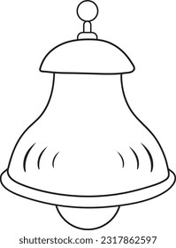 bell notification notice icon black line vector illustration doodle concept 