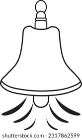 bell notification notice icon black line vector illustration doodle concept 