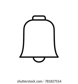 bell notification outline logo icon design