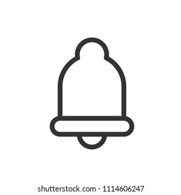 bell notification thin line icon inter face ui -ux