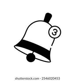 Bell Notification vector icon stock illustration
