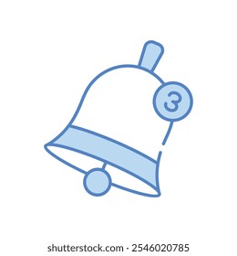 Icono de Vector de notificación de Bell Ilustración de stock
