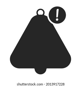 Icono vectorial de notificación Bell.Icono vector negro aislado en notificación de campana de fondo blanco.