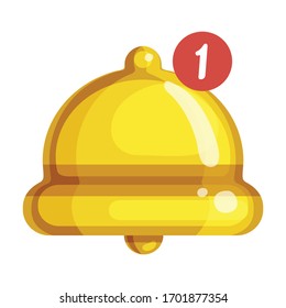 Bell notification vector icon.Cartoon vector icon isolated on white background bell notification.