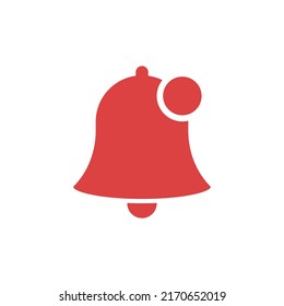 Bell notification vector red icon