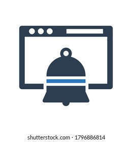 icono de página web de notificación de timbre 