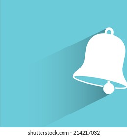 bell on blue background