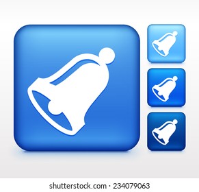 Bell on Blue Square Button