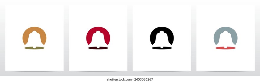 Bell On Letter Initial Logo Design O