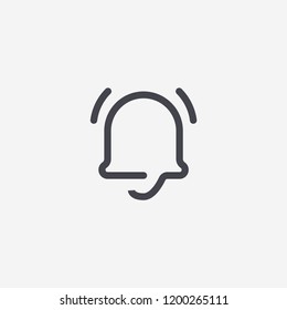 Bell is on modern simple flat vector illustration for web site or mobile app