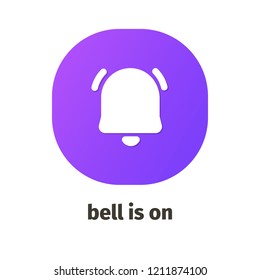 Bell is on vector icon for web and mobile applications