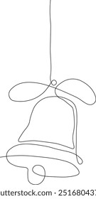 Ilustração de Bell One Line Art 