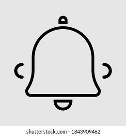 bell outline icon isolated vector illustration