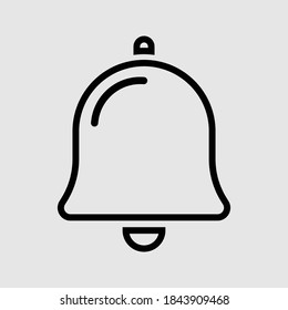 bell outline icon isolated vector illustration