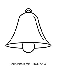 Bell outline icon vector alarm isolated