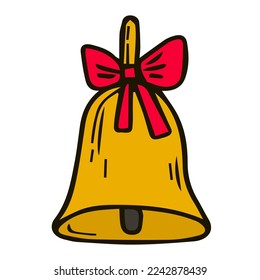 Bell outline icon vector, Alarm, handbell line isolated sign.
