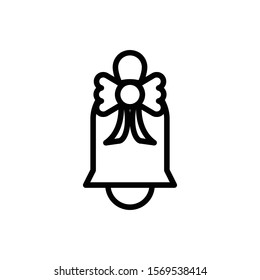 bell outline icon. vector illustration. Isolated on white background.