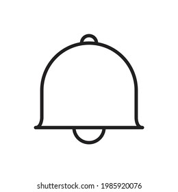 Bell Outline Icon Vector Illustration