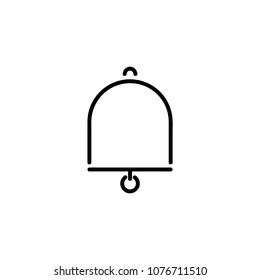 Bell outline icon, vector icon isolated on white background