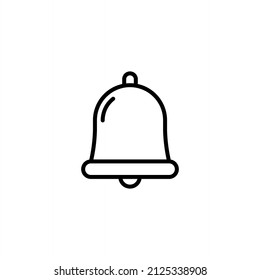 Bell outline vector icon, alarm, bell line isolated sign. Notification icon vector, material design, social media element, UI sign, EPS