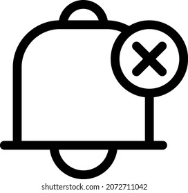 Bell Outline Vector Icon Design
