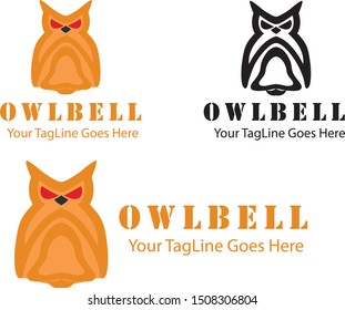 Bell Owl Logo vector abstract