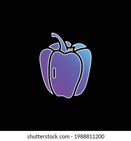 Bell Pepper blue gradient vector icon