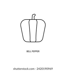 bell pepper concept line icon. Simple element illustration. bell pepper concept outline symbol design.