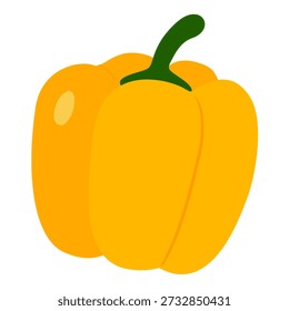 Pimenta de sino em estilo liso bonito para tema de cozinha. Adequado para ícones de comida, receitas, menus e ilustrações de cozinha.