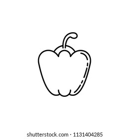 Bell pepper dusk style icon. Element of fruits and vegetables icon for mobile concept and web apps. Dusk style Bell pepper icon can be used for web and mobile