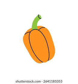 Bell pepper. Fresh organic vegetable. Vector illustration