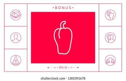 Bell pepper icon. Graphic elements for your design