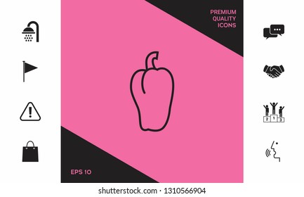 Bell pepper icon. Graphic elements for your design