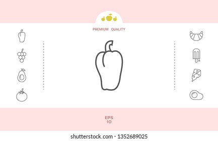 Bell pepper icon. Graphic elements for your design