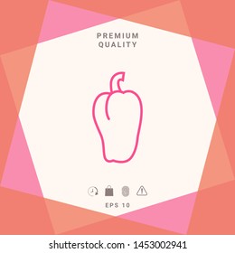 Bell pepper icon. Graphic elements for your design