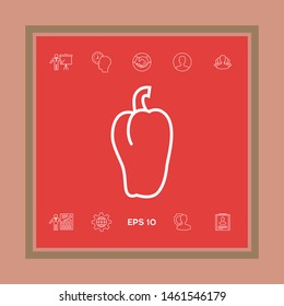Bell pepper icon. Graphic elements for your design