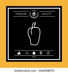 Bell pepper icon. Graphic elements for your design