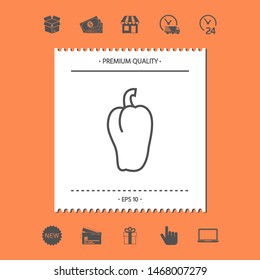 Bell pepper icon. Graphic elements for your design
