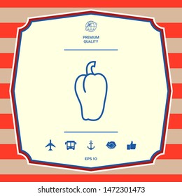 Bell pepper icon. Graphic elements for your design