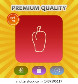 Bell pepper icon. Graphic elements for your design