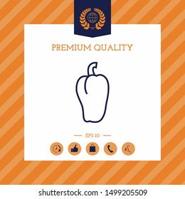 Bell pepper icon. Graphic elements for your design