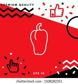 Bell pepper icon. Graphic elements for your design