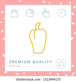 Bell pepper icon. Graphic elements for your design