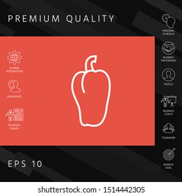 Bell pepper icon. Graphic elements for your design