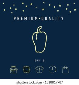 Bell pepper icon. Graphic elements for your design