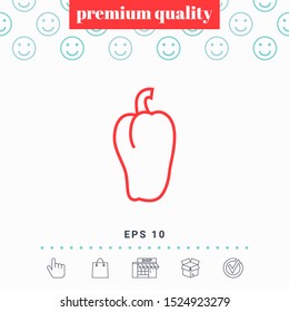 Bell pepper icon. Graphic elements for your design