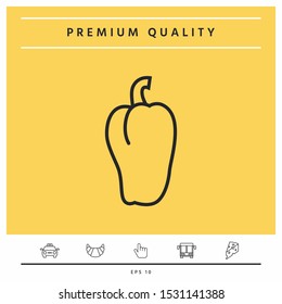 Bell pepper icon. Graphic elements for your design