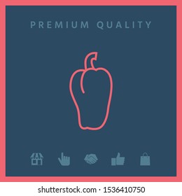 Bell pepper icon. Graphic elements for your design